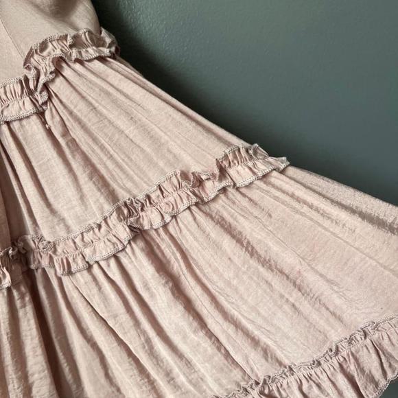 Saints + Secrets Low Back Cami Strap Dress (Nude Pink Beige) - Picture 5 of 7